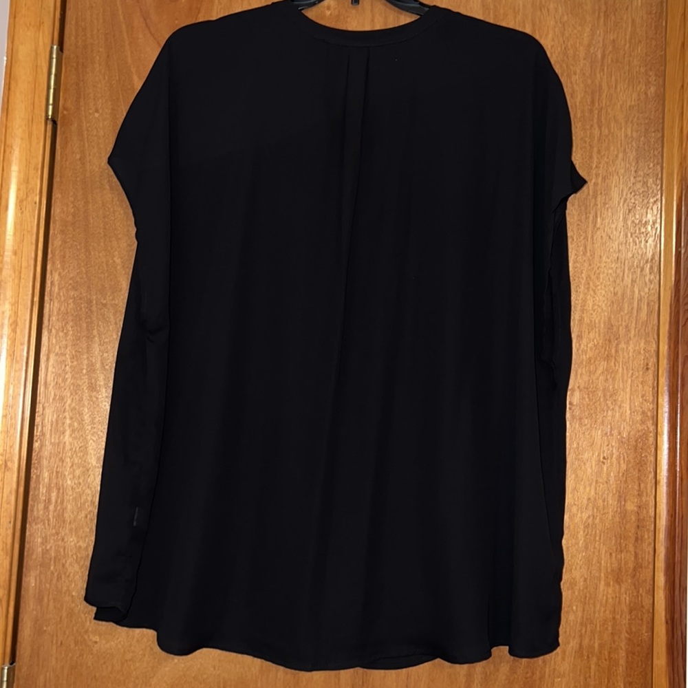 Button Down Crocheted Black Plus Size Blouse! - image 3